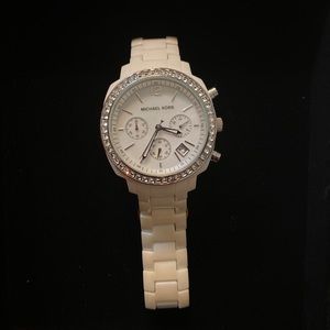 Michael Kors white acrylic watch used
